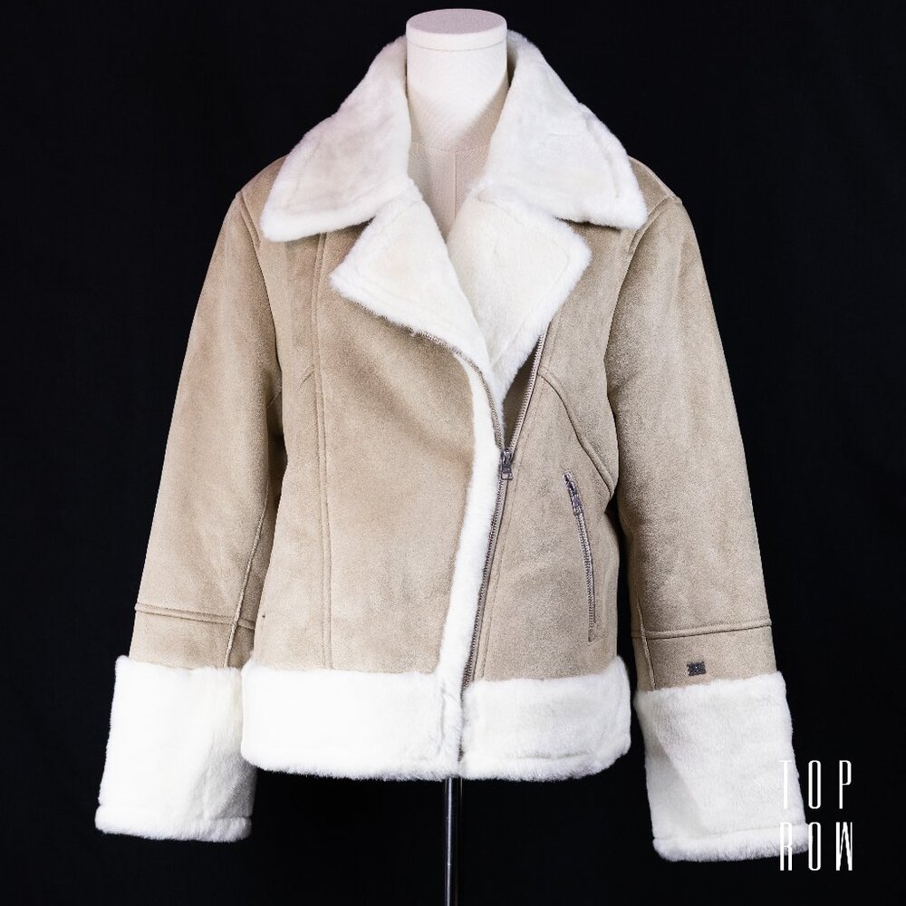 Soia & Kyo Phoebe Faux Shearling Biker Jacket